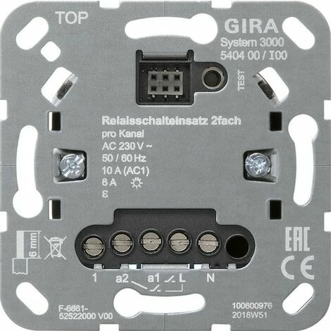 Gira Relaisschalteinsatz 2fach 540400