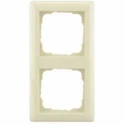 Gira Abdeckrahmen 2-fach, ST55, Cremeweiß Abdeckrahmen Gira 2-fach 0775042436 4010337212010 07750411190416 Gira