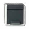 GIRA Steckdose 1f Gr Mt WG AP AP Klappd IP44 Horiz/vert Komplettgeh 44030