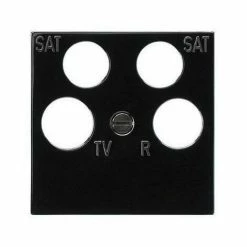 GIRA Zentralplatte Sat/TV/Radi System 55 Sw Mt Schraubbef M.Aufdruck 25910