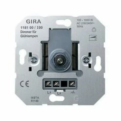 GIRA Dimmer Dreh/Druckkn Einsatz 100-1000W Uni UP 118100