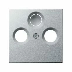 GIRA Zentralplatte Sat/TV/Radi System 55 Alu Schraubbef 86926