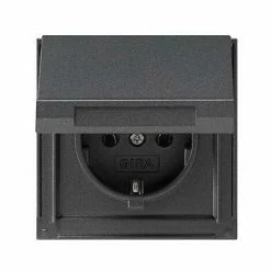 GIRA Steckdose 1f Anth Mt TX_44 UP Klappd IP44 ZP Horiz/vert Zentralpl 45467