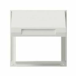 GIRA Zentralplatte Klapphaube TX_44 Ws Schraubbef 65466