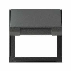 GIRA Zentralplatte Klapphaube TX_44 Anth Schraubbef 65467