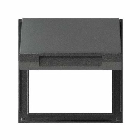 GIRA Zentralplatte Klapphaube TX_44 Anth Schraubbef 65467