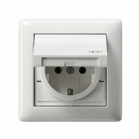 GIRA Steckdose 1f Rws Glz Standard 55 UP IP44 Klappd Horiz/vert VP 115703