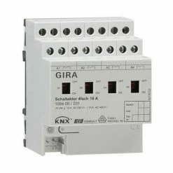 GIRA Schaltaktor KNX REG 4TE 4Ausg 16A 3600W Bussystem KNX 230-400V 100400