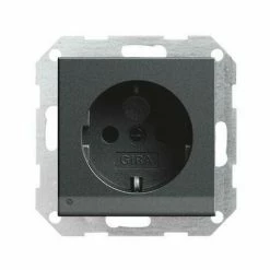 GIRA Steckdose 1f Anth System 55 UP M.OL M.BS M.erh.Berührungsschutz Horiz/vert IP20 117028