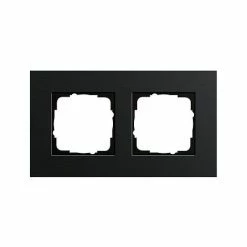 GIRA 0212126 ABDECKRAHMEN 2-FACH ESPRIT ALUMINIUM, SCHWARZ