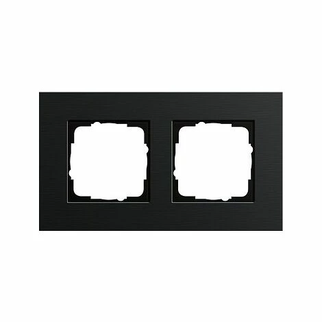 GIRA 0212126 ABDECKRAHMEN 2-FACH ESPRIT ALUMINIUM, SCHWARZ