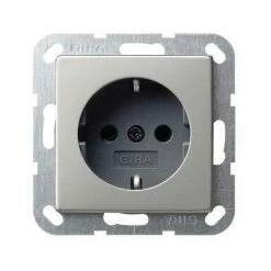 GIRA Steckdose 1f Edst Glz System 55 UP IP20 ZP Horiz/vert Zentralpl 188600