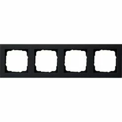 GIRA 021409 ABSCHLUSSRAHMEN 4 E2-BUCHSEN SCHWARZ MATT