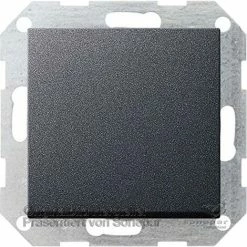 GIRA 012128 SYSTEM 55 WECHSELSCHALTER MIT MITTLERER RÜCKKEHRWIPPE, ANTHRAZIT