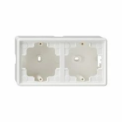 GIRA 006240 AUFPUTZGEHÄUSE MIT DOPPEL-S-COLOR-ABSCHLUSSRAHMEN WEISS