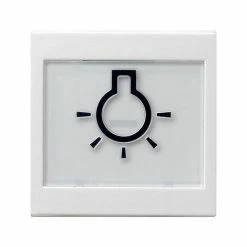 GIRA 021603 KNOPF MIT GROSSEM SCHRIFTFELD '''''''''''''''' UND GROSSEM RELIEFSYMBOL FÜR LICHTSCHALTER UND DRUCKTASTER