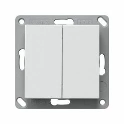 GIRA 242227 WANDSENDER OHNE BATTERIE, 2-FACH-SYSTEM 55 REINWEISS MATT