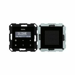 GIRA 228005 UNTERPUTZ-RADIO RDS SYSTEM 55 SCHWARZGLASOPTIK