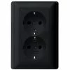 GIRA 0783005 SCHUKO-DOPPELSTECKDOSE 16 A 250 V~ MIT INTEGRIERTEM ERHÖHTENBERHRUNGSSCHUTZ UND VOLLPLATTE, SYSTEM 55,