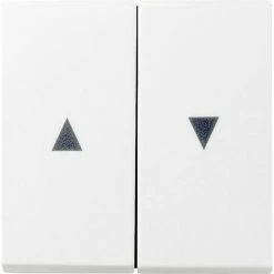 Gira Jalousieschalterwippe, System 55, Reinweiß Matt 07750410588398 Gira Jalousieschalterwippe Gira