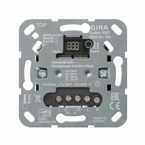 GIRA Seriendimmer System 3000 20-210W/ind Uni 3-50W/kap UP Lichtwertspeicher