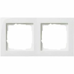 GIRA 2fach Rahmen E2, Standard 55 Reinweiß 0212 29